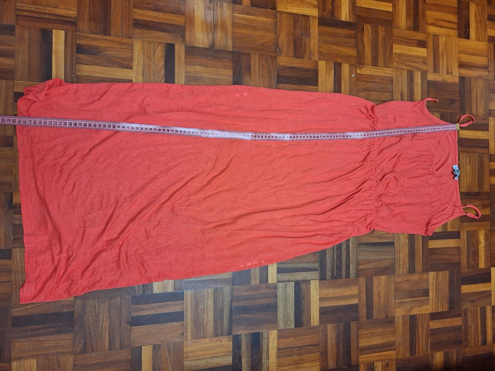 Coral maxi dress M elastic adjustable straps – photo 7